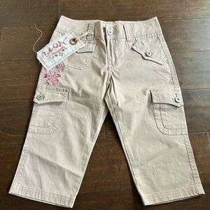 Nori Girls Shorts New Sz 10 Cotton Beige Khaki Inseam 13”  Embroidered 4125